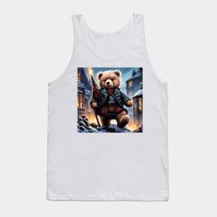 Teddy celebrating Hogmanay Tank Top